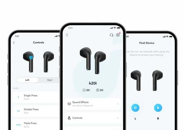 Anker Soundcore K20i ausinės, Melsvos spalvos