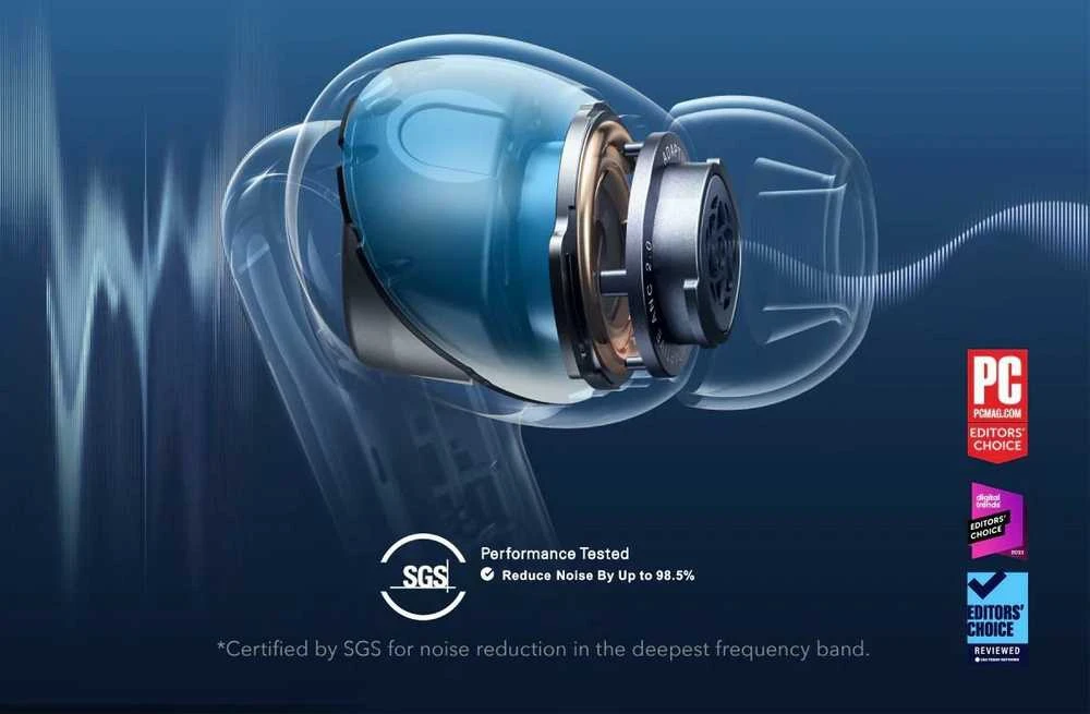 Belaidės ausinės Anker Soundcore Liberty 4 NC, Tamsiai mėlynos