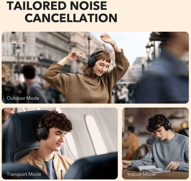 Belaidės ausinės Anker SoundCore Life Q30, Mėlynos spalvos