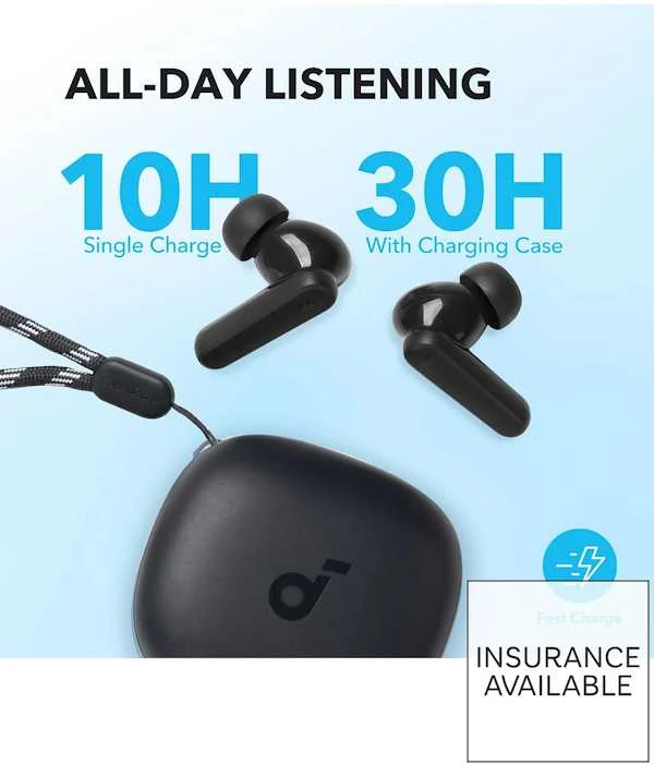 Ausinės Anker Soundcore R50i v2, Juodos spalvos