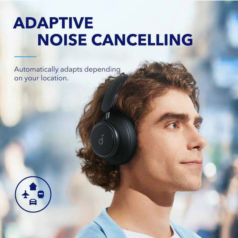 Ausinės Anker Soundcore Space Q45, Juodos
