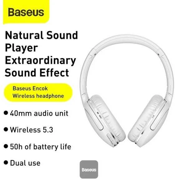 Baseus Encok belaidės ausinės D02 Pro (baltos)