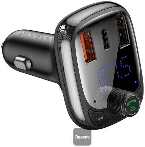Automobilinis Bluetooth MP3 grotuvas Baseus T Shaped S-13 Juodas OS