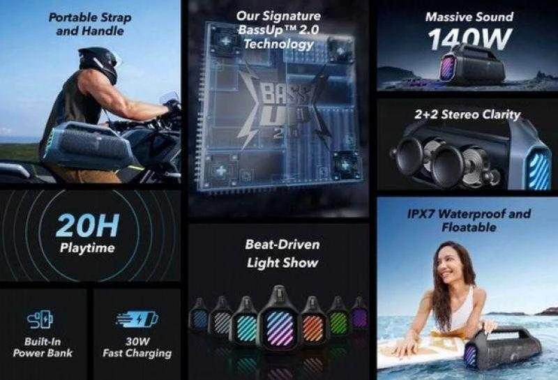 Bluetooth garsiakalbis Anker soundcore Boom 2 Plus žalias