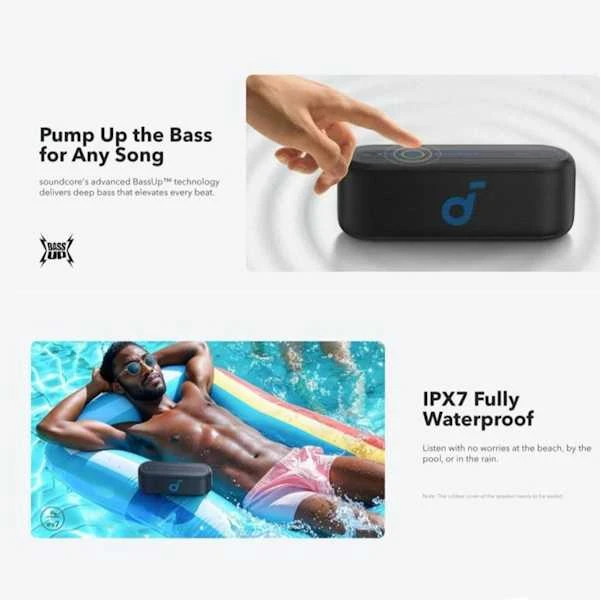 Nešiojama kolonėlė Anker Soundcore Select 2S, Juodos spalvos