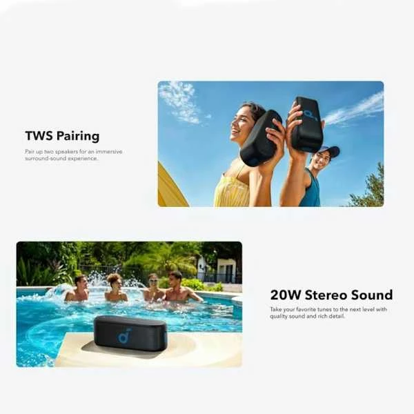 Nešiojama kolonėlė Anker Soundcore Select 2S, Juodos spalvos