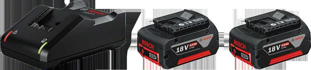 Bosch Akumuliatorius + kroviklis GBA 18V 2x4.0Ah + GAL 18V-40