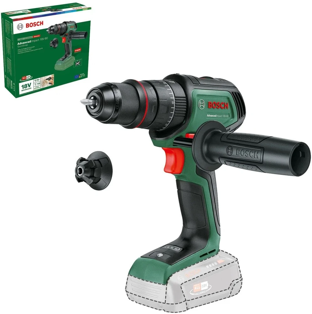 „Bosch AdvancedImpact18V-80“ belaidis atsuktuvas „Quicksnap“