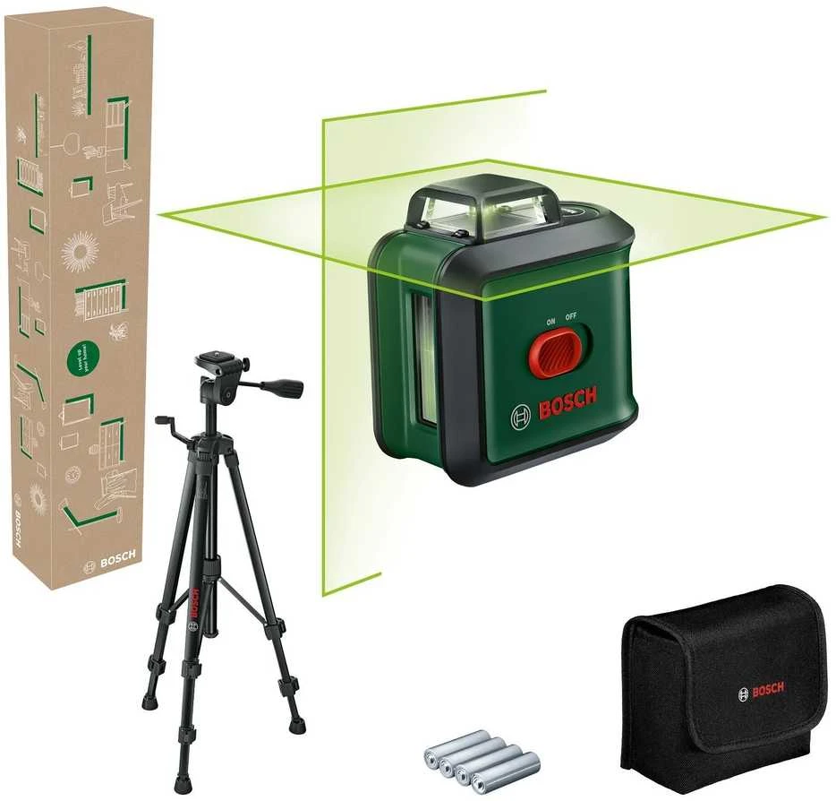 Kryžminis lazerinis nivelyras Bosch AdvancedLevel 360 set