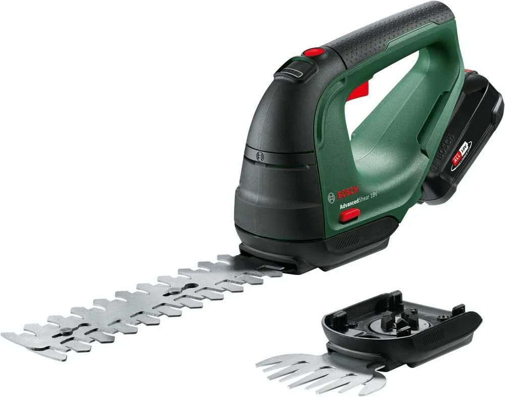 Akumuliatorinės krūmų ir žolės žirklės Bosch AdvancedShear 18 (18V / 1x2,0Ah)