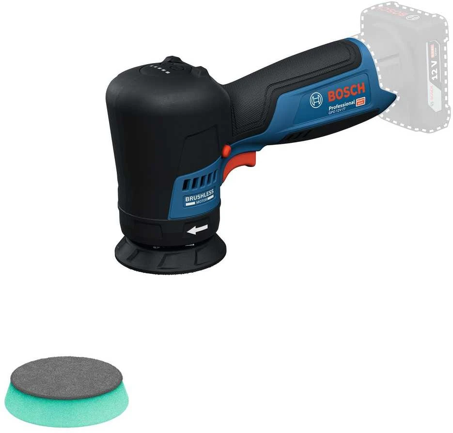 Bosch Poliruoklis Professional GPO 12V-77; 12 V (be akumuliatoriaus ir pakrovėjo)