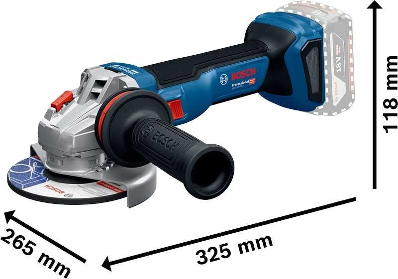 Bosch GWS 18V-11, 2x5.0Ah, GAL1880, LB