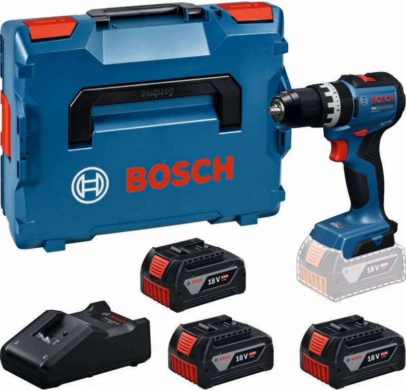Bosch GSB18V-52, 3x5.0Ah, GAL 18V-40, LB