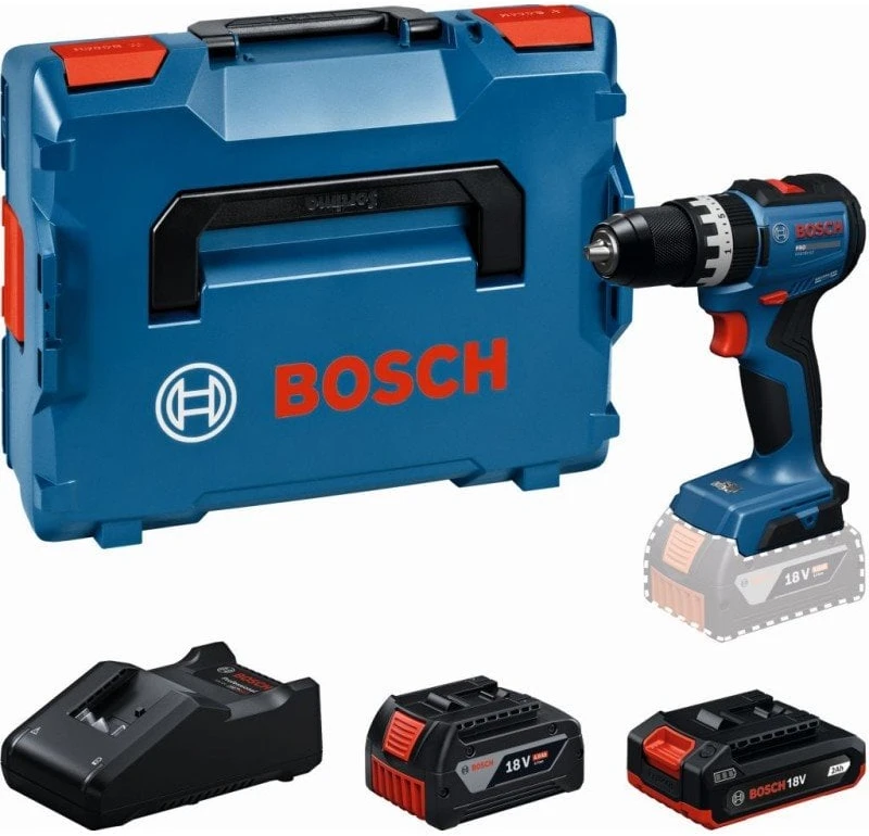 Bosch GSB18V-52, 1x2.0Ah, 1x 4.0Ah GAL 18V-40, LB