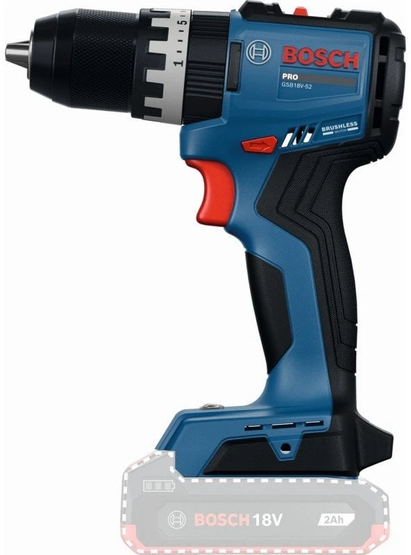 Bosch GSB18V-52, 1x2.0Ah, 1x 4.0Ah GAL 18V-40, LB