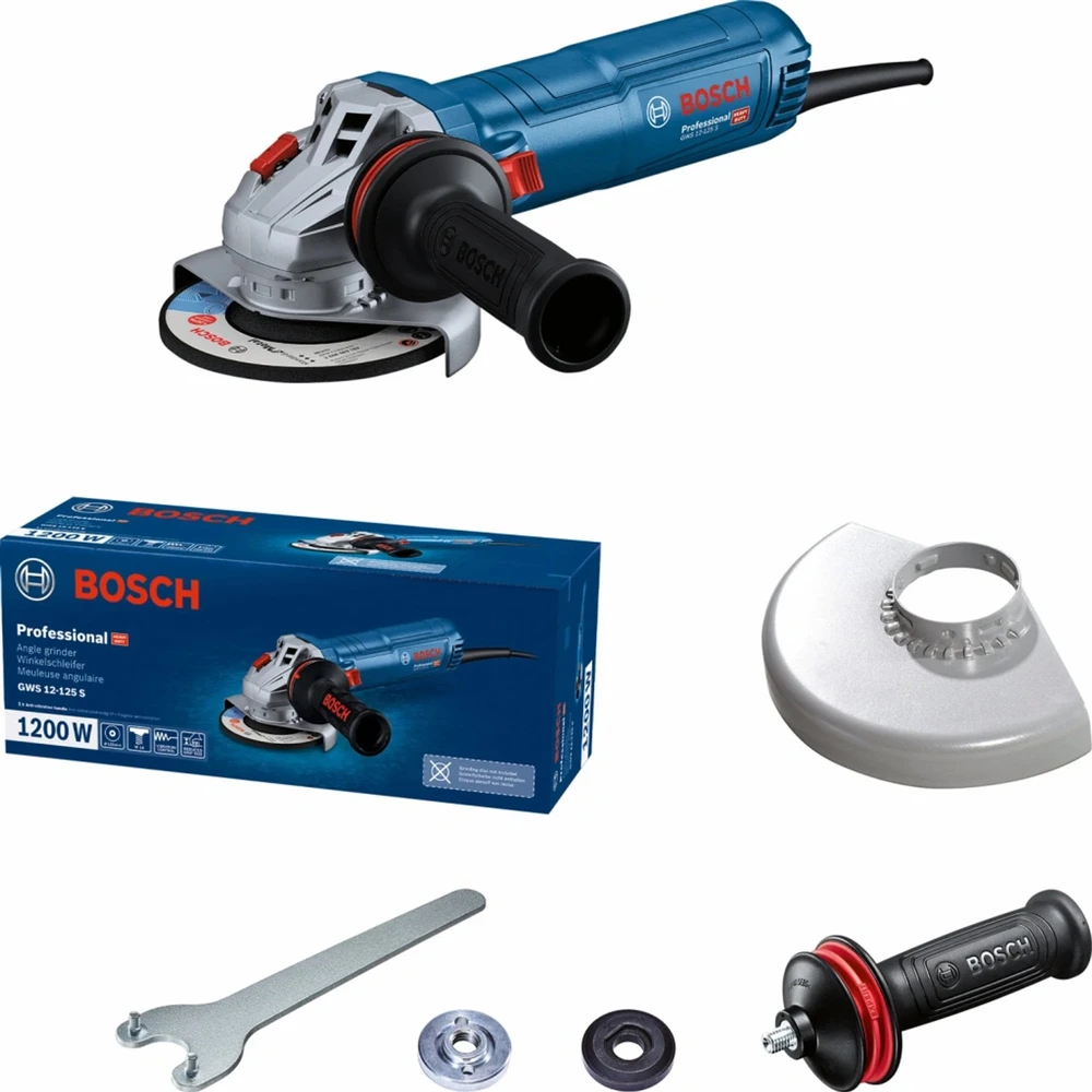 Kampinis šlifuoklis Bosch GWS 12-125 S Professional; 1200 W