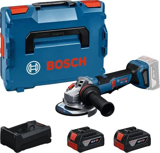 Bosch GWS18V-11PS, 125mm, 2x 5,0Ah, GAL 12V/18V-80; LB