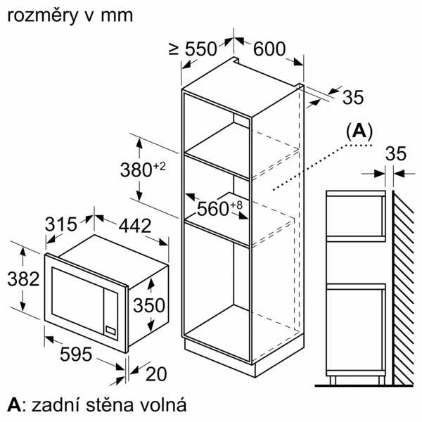 Įmontuojama mikrobangų krosnelė Bosch BFL623MB3