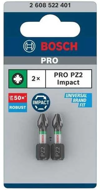 Bosch Suktuvo antgaliai PZ2 2 vnt./ Impact, L=25mm