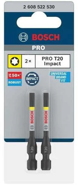 Bosch PRO Torx Impact antgalis T20, 55 mm, 2 vnt.