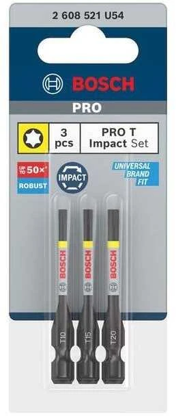 Bosch PRO Impact bitų rink. T10,T15,T20, 55mm