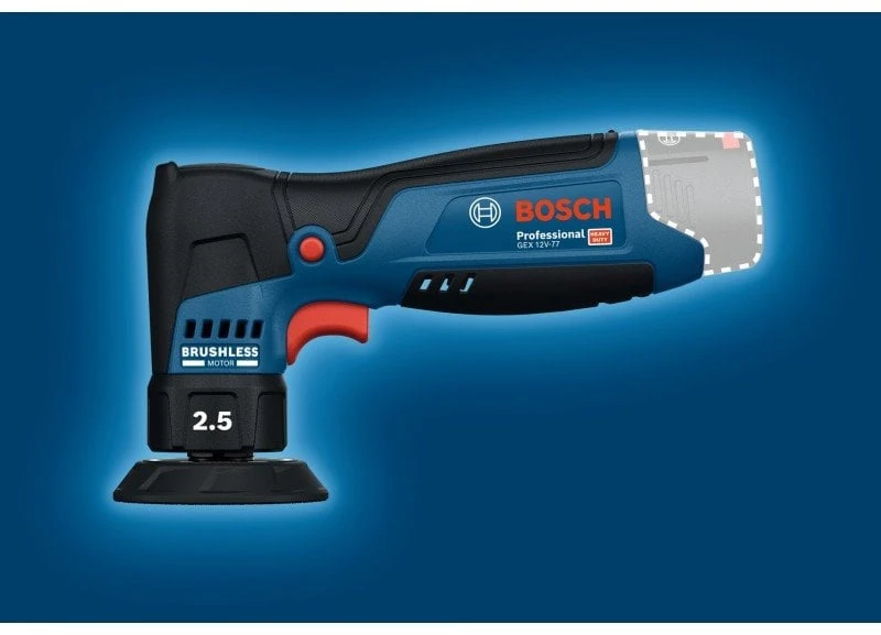 Ekscentrinis šlifuoklis Bosch PRO GEX 12V-77; 12 V (be akumuliatoriaus ir pakrovėjo)