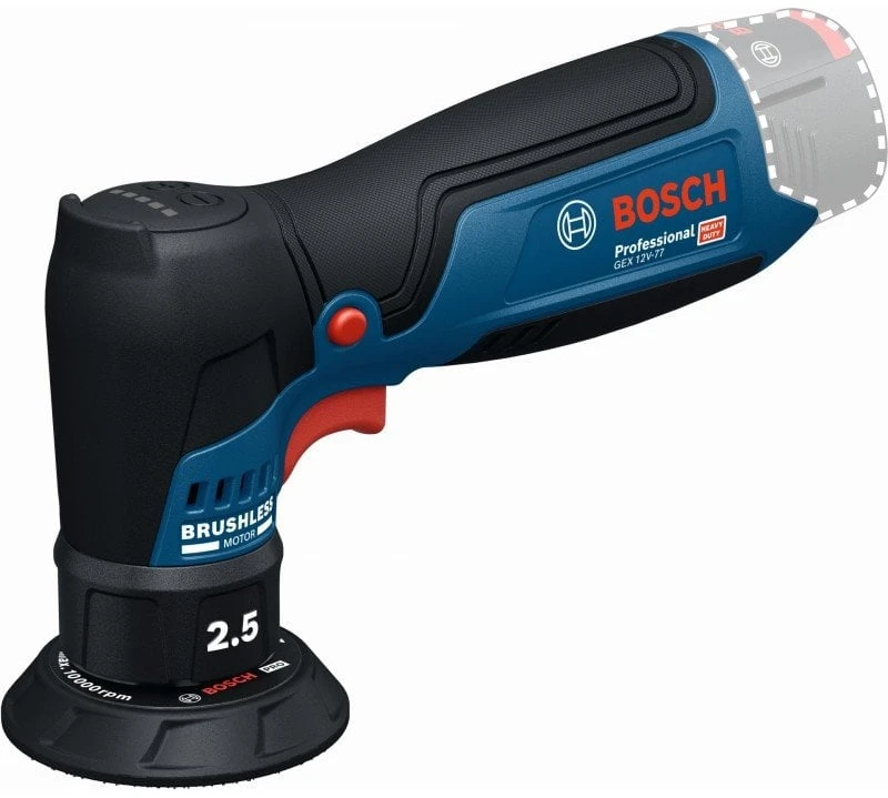 Ekscentrinis šlifuoklis Bosch PRO GEX 12V-77; 12 V (be akumuliatoriaus ir pakrovėjo)
