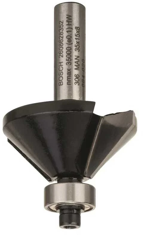 Bosch Freza briaunų nuėmimui HM 45o, l=15 mm,kotas 8mm