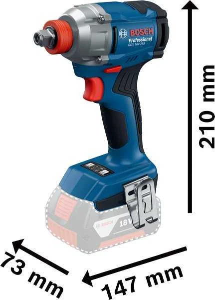 Įrankių rinkinys Bosch 06019N2124 (GDX 18V-285 + GSB 185-LI); 18 V; 2x2,0 Ah akum.