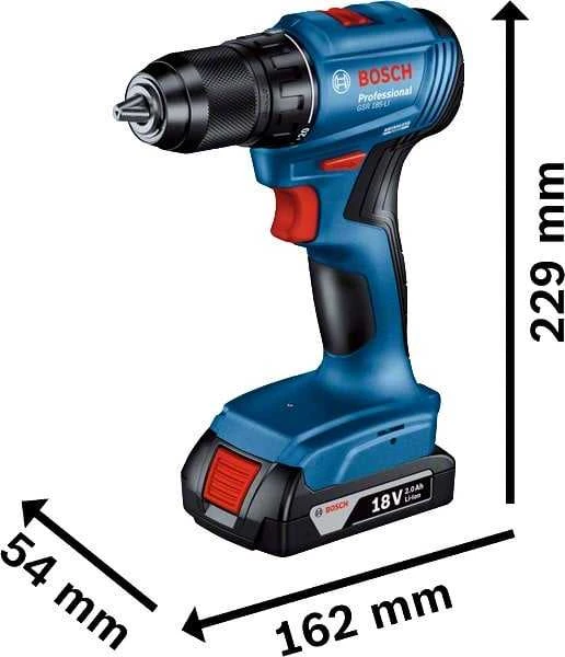 Įrankių rinkinys Bosch 06019N2123 (18V-285 + GSR 185-LI); 18 V; 2x2,0 Ah akum.