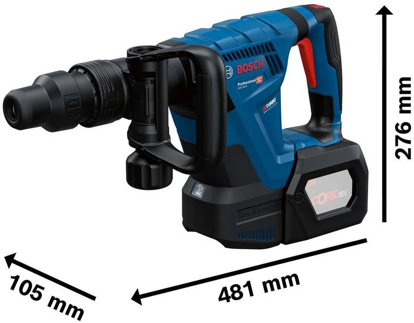 Akumuliatorinis smūginis gręžtuvas Bosch GSH 18V-5 Solo XL-Boxx