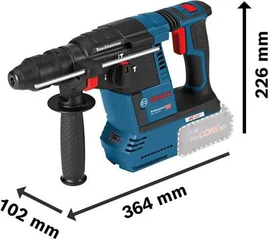 Perforatorius Bosch GBH 18V-26 F Professional; 2,6 J; SDS plius; 2x5,0 Ah akum. + L-BOXX 136