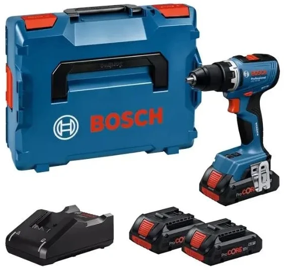 Akumuliatorinis gręžtuvas-suktuvas BOSCH GSR 18V-65 3×4,0 Ah GAL 18V-40 LB