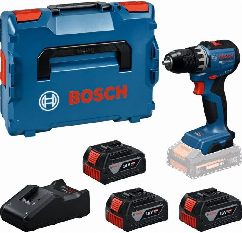 Bosch GSR18V-52, 3x5.0Ah, GAL 18V-40, LB