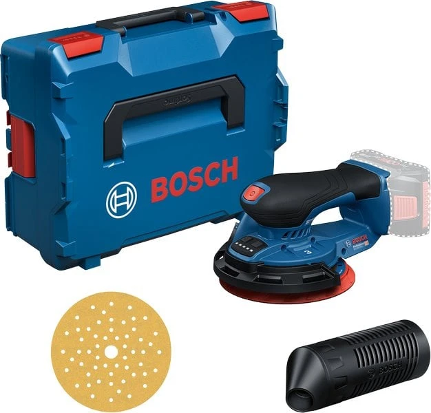 Ekscentrinis šlifuoklis Bosch GEX 18V-150-3 Professional; 18 V (be akumuliatoriaus ir pakrovėjo) + L-BOXX 162