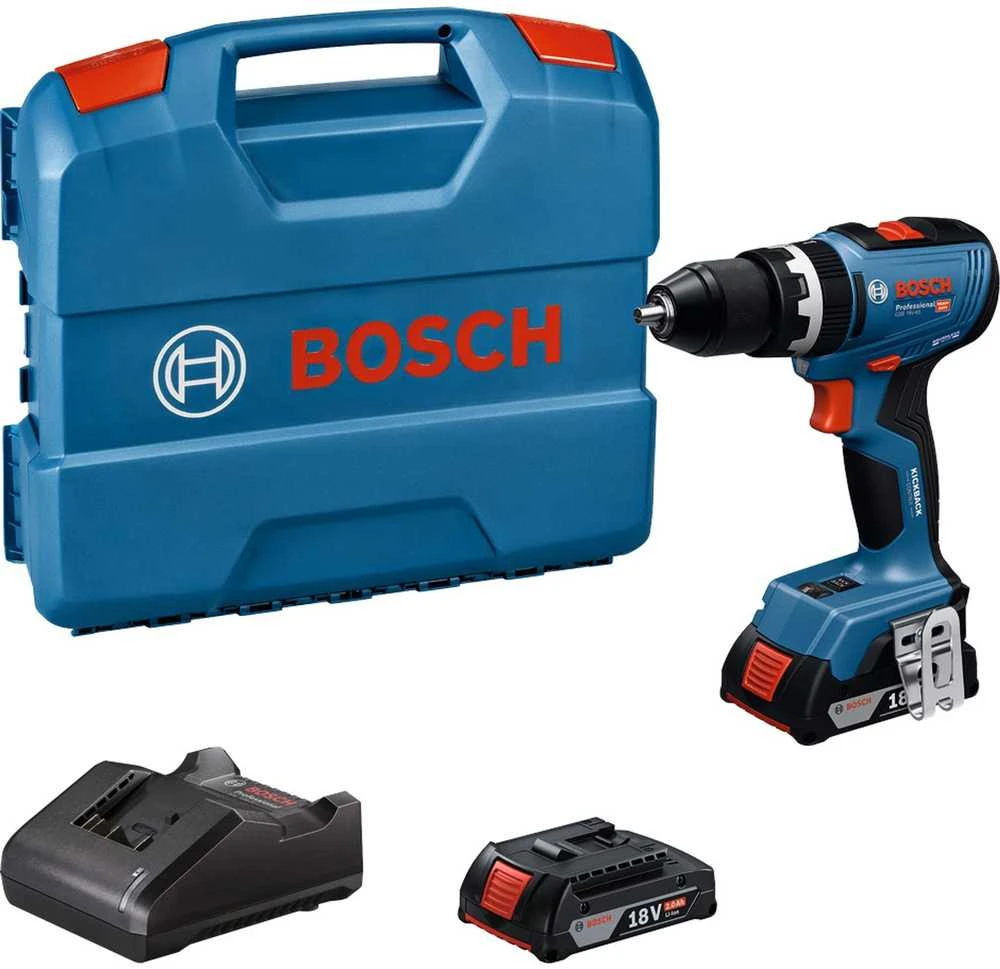 Bosch akumuliatorinis gręžtuvas su lagaminu ir priedais