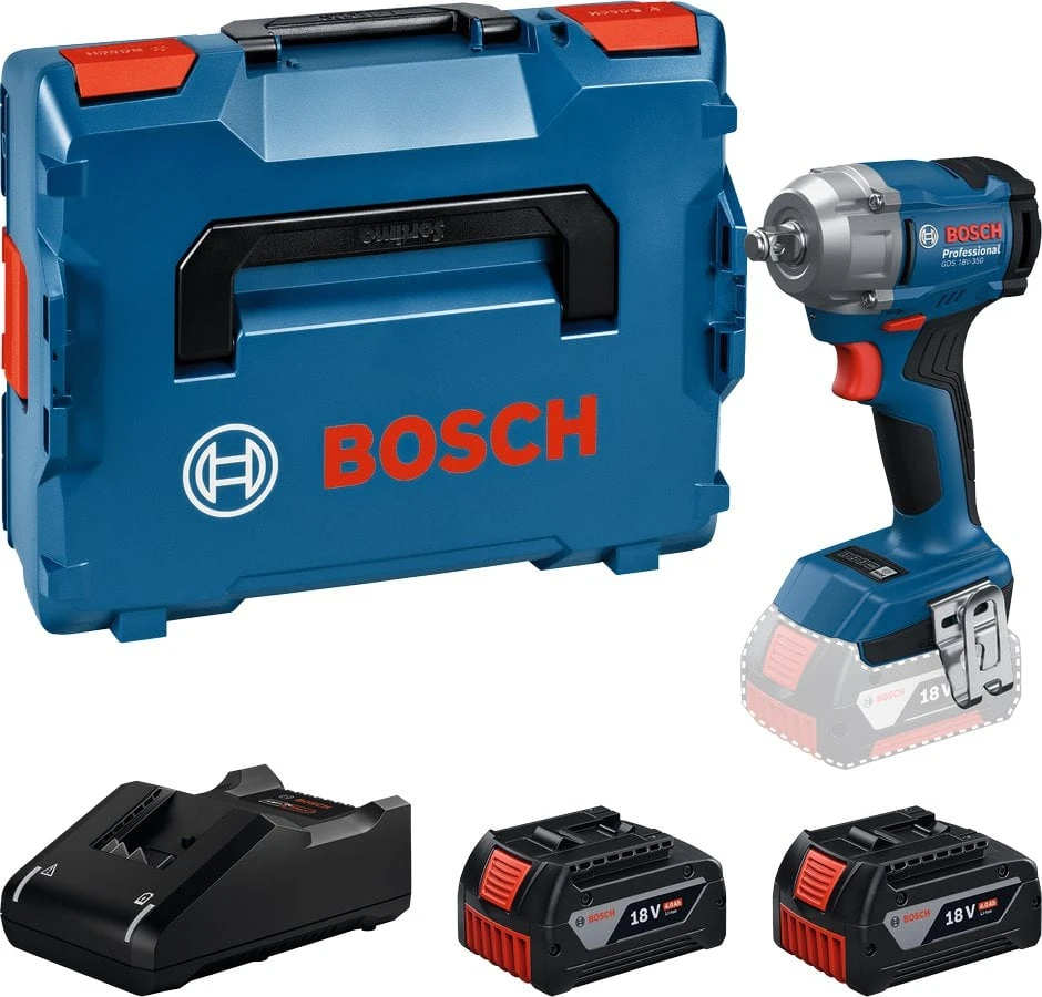 Bosch GDS 18V-350 pilnas akumuliatorinis komplektas