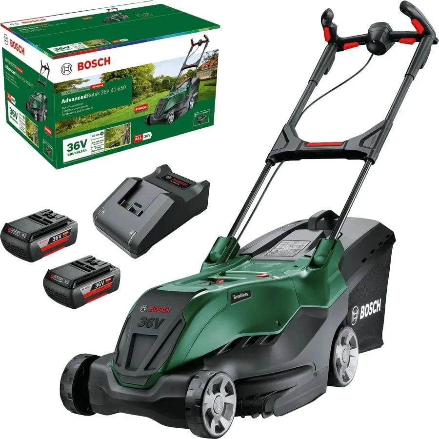 Bosch akumuliatorinė vejapjovė AdvancedRotak 36V-40-650, 36V, 2x2.0Ah