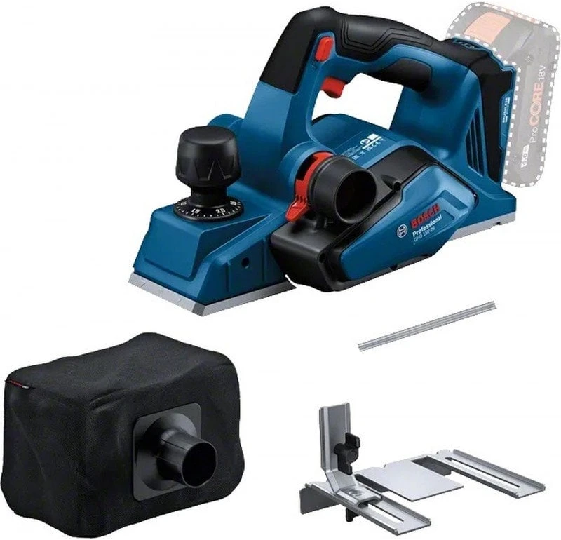 Bosch Akku-Falzhobel GHO 18V-26 Professional be akumuliatoriaus ir kroviklio, 18Volt (blau/juodas, be Akku und Ladegerät)
