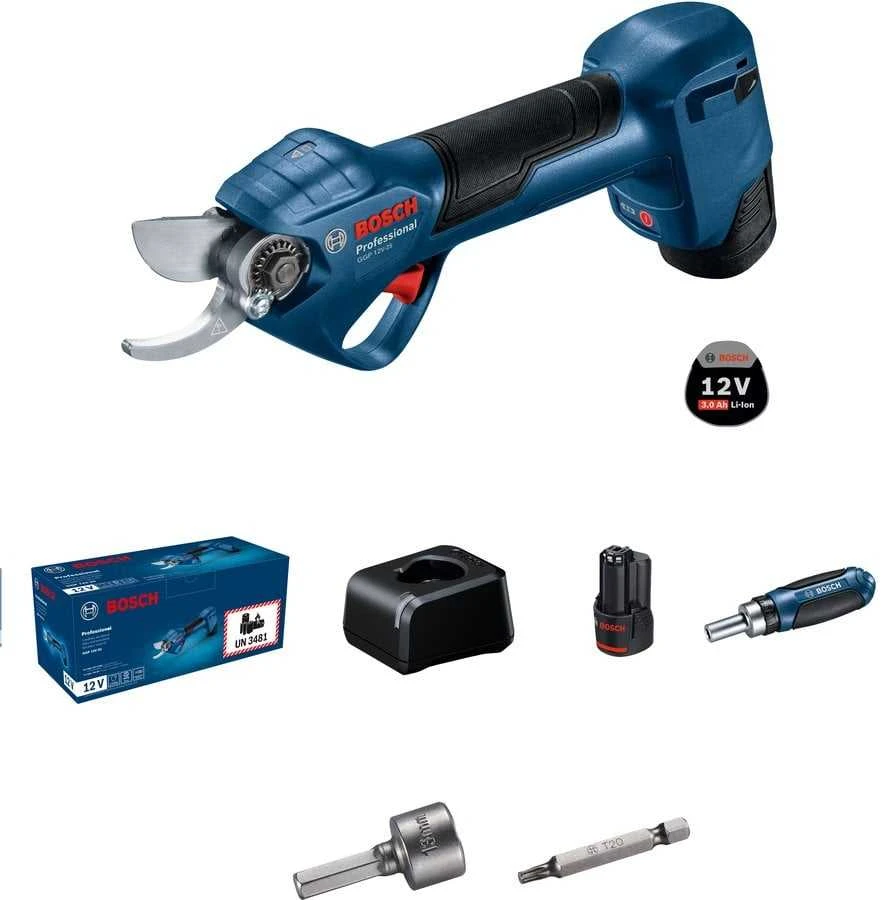 Bosch GGP 12V-25 (2x3Ah) Akumuliatorinis žirklės
