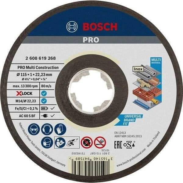 Bosch X-Lock aliuminio oksido diskas 115mm