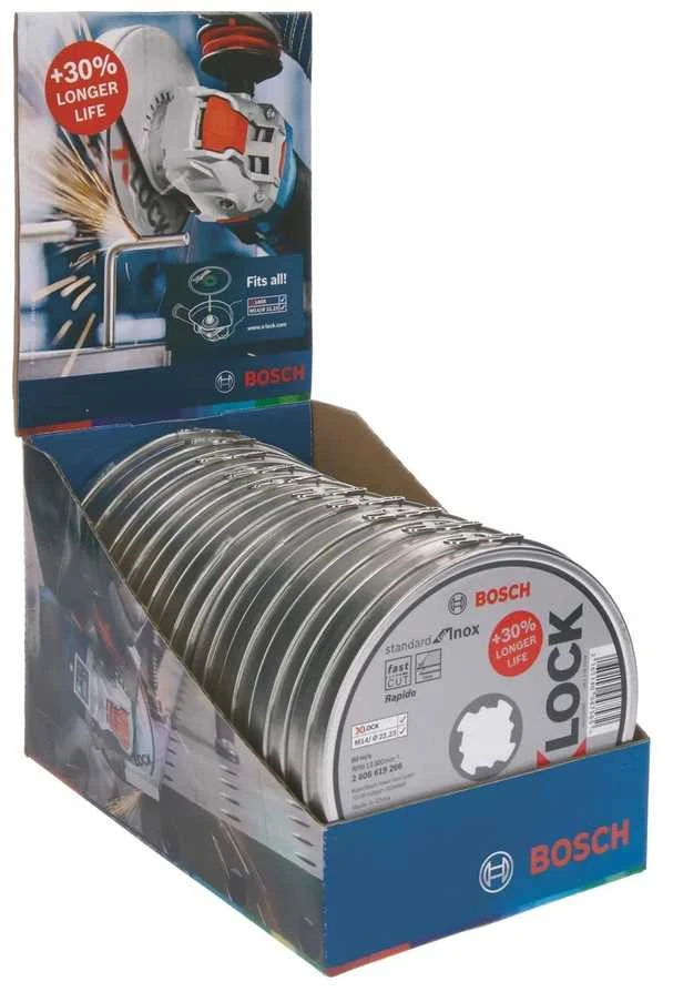 Bosch X-LOCK standartinis Inox 10vnt. × 115 × 1 mm
