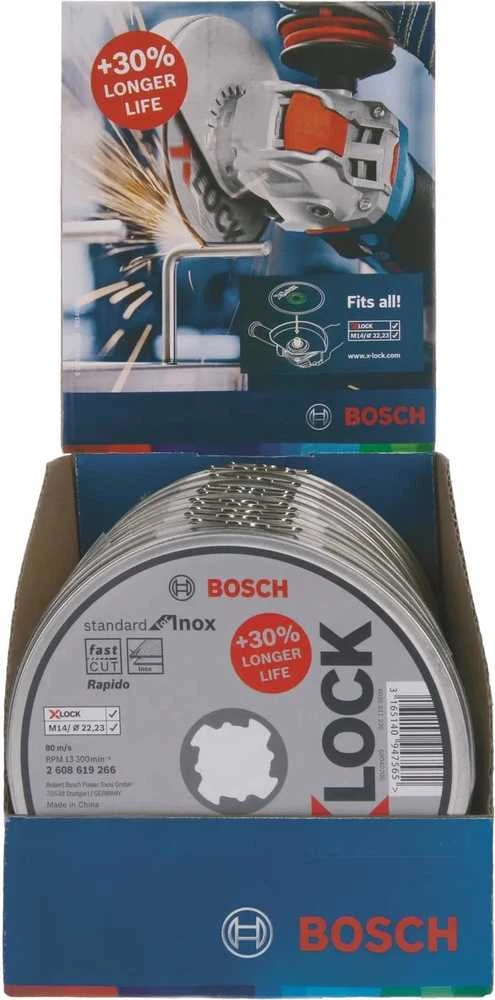 Bosch X-LOCK standartinis Inox 10vnt. × 115 × 1 mm