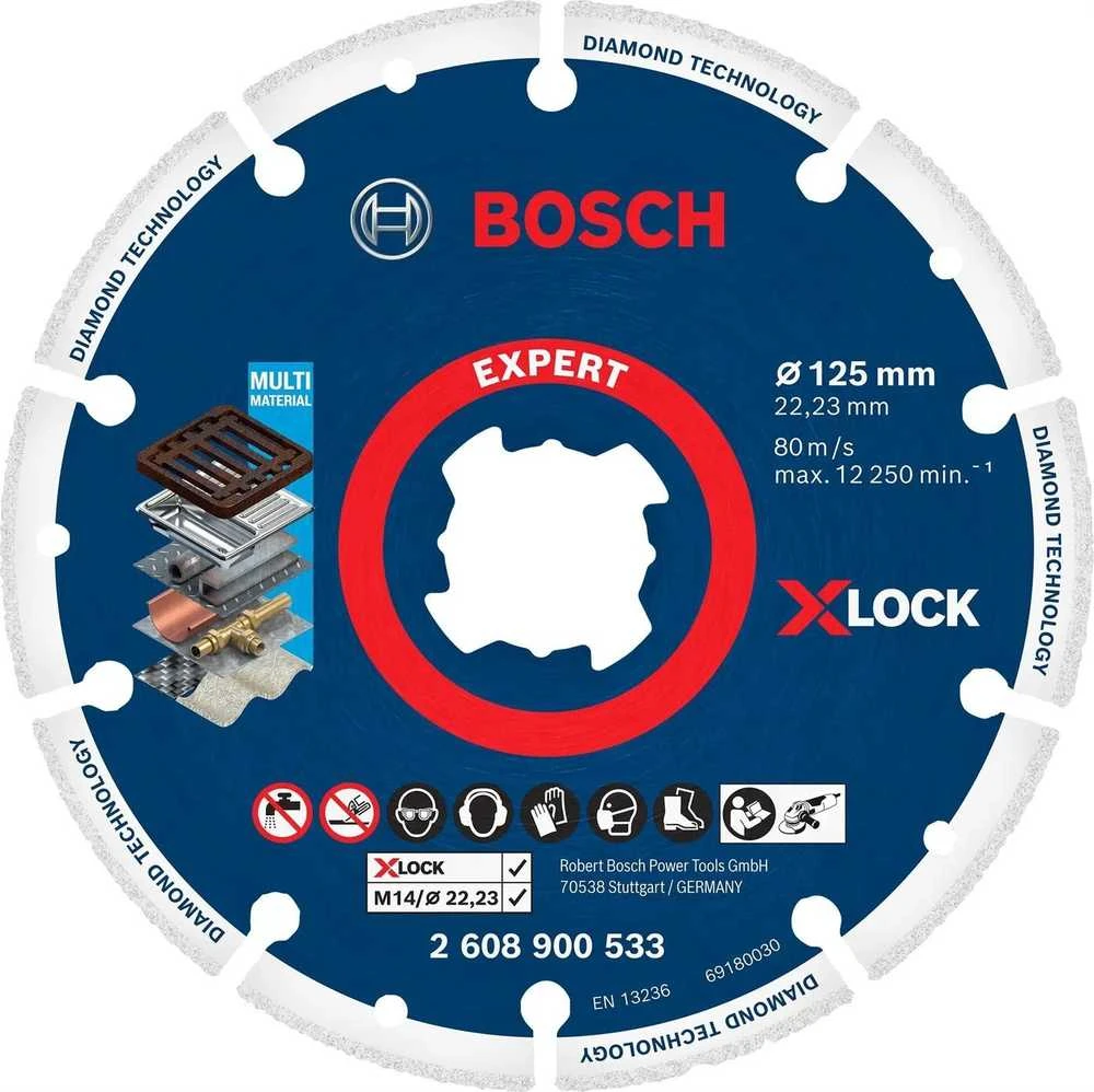 Bosch X-LOCK deimantas metalui 125mm