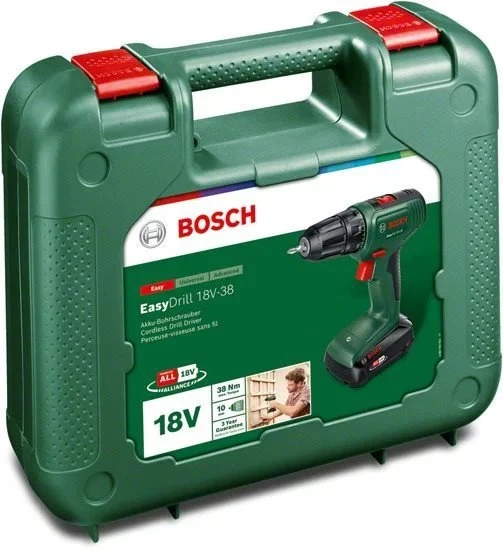 Suktuvas-gręžtuvas Bosch EasyDrill 18V-38; 18 V; 1x2,0 Ah akum.