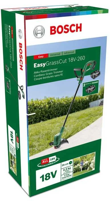 Bosch akumuliatorinė žoliapjovė EasyGrassCut 18V-260, 2x2Ah
