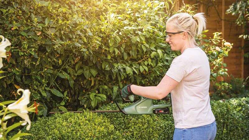 Akumuliatorinės gyvatvorių žirklės Bosch Easy HedgeCut 18-45 pilnas komplektas, 1x2Ah, 45cm