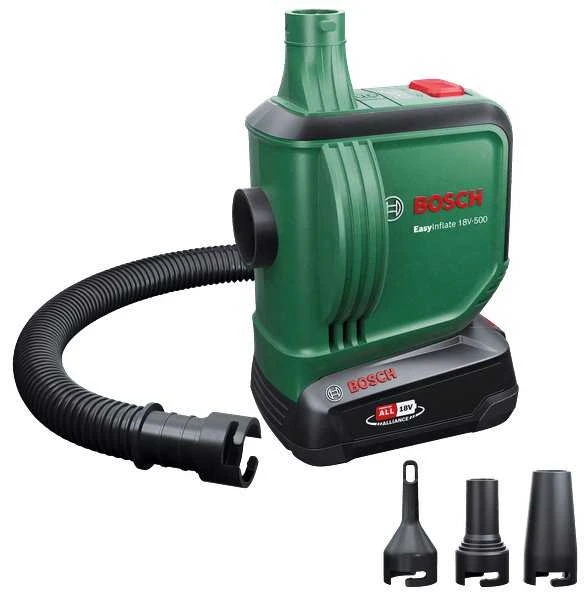 Bosch Akumuliatorinė tūrinė pompa EasyInflate 18V-500 (Su 1 x 2,0 Ah akumuliatorium ir įkrovikliu)