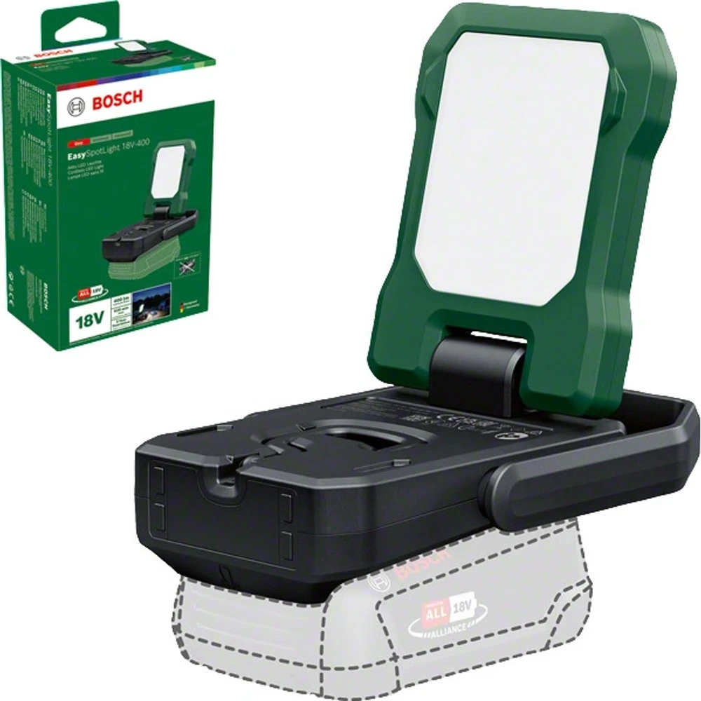 Šviestuvas Bosch EasySpotLight 18V-400; 18 V (be akumuliatoriaus ir pakrovėjo)