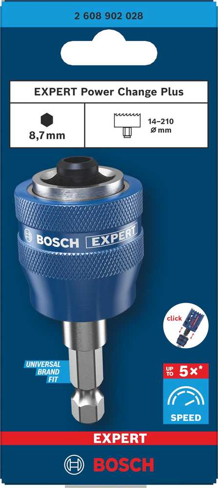 Bosch PC Plus adapteris 3/8" 8,7 mm, L=75 mm